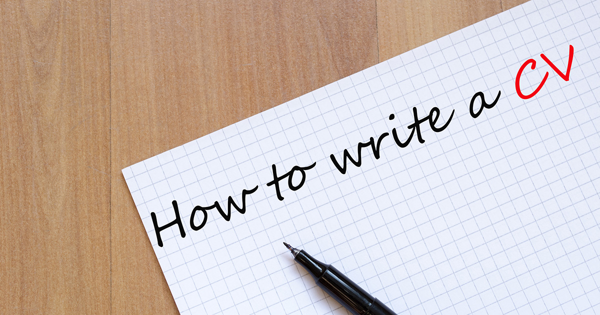 How to write a cv on pen and paper